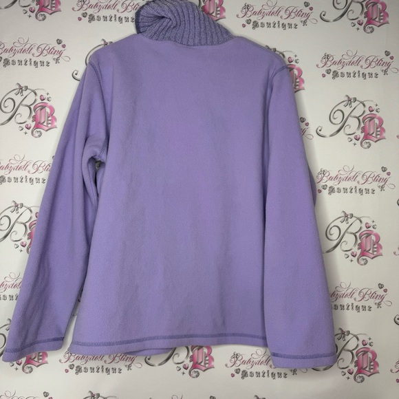 Carroll reed sweater turtleneck lilac purple snowflake bling diamond crystals - Picture 2 of 8